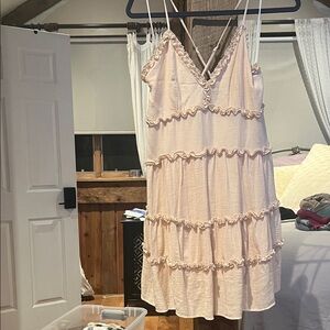 Love Tree Blush Ruffle Mini Dress